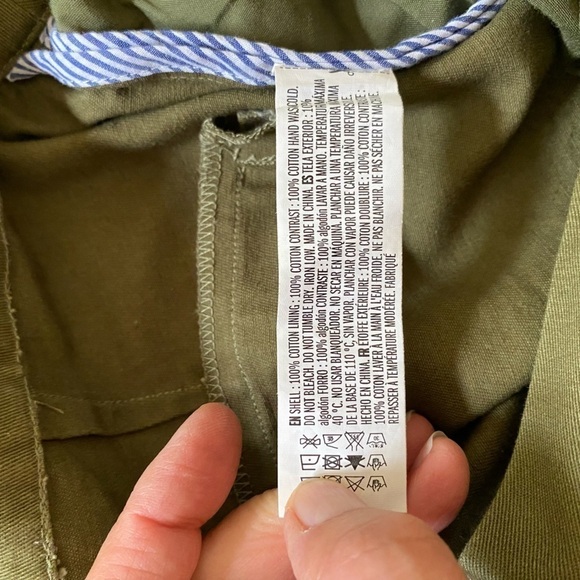 English Factory Pineapple Embroidered Culottes Olive Small - Picture 9 of 11